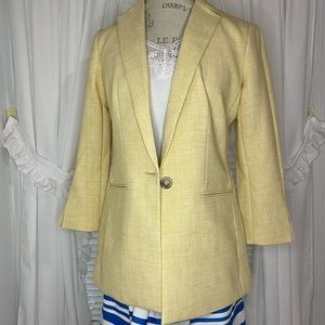 Ann Taylor  Pretty Yellow Butter Cup Size 2 Blazer.